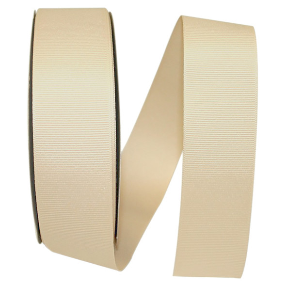 1-1/2" Grosgrain Ribbon - Cream - 50 Yards/Roll - Ships from NY, USA