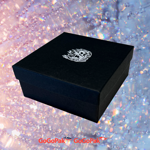 MADE IN USA - 100 Boxes - Custom Printed Matte Black Jewelry Boxes - 3-1/2" x 3-1/2" x 1-1/2" MADE IN USA - 100 Boxes - Custom Printed Matte Black Jewelry Boxes - 3-1/2" x 3-1/2" x 1-1/2"