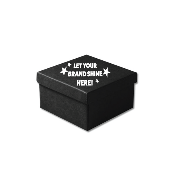 MADE IN USA - 100 Boxes - Custom Printed Matte Black Jewelry Boxes - 3-1/2" x 3-1/2" x 1-7/8"