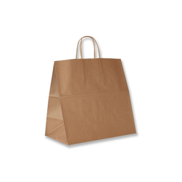 250 Bags - Recycled Kraft Paper Bag - 13" x 7" x 13"