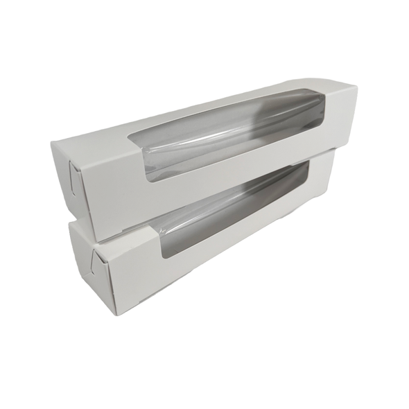 CLEARANCE  50 Boxes - White Boxes with Windows - for small macarons, cookies or mints