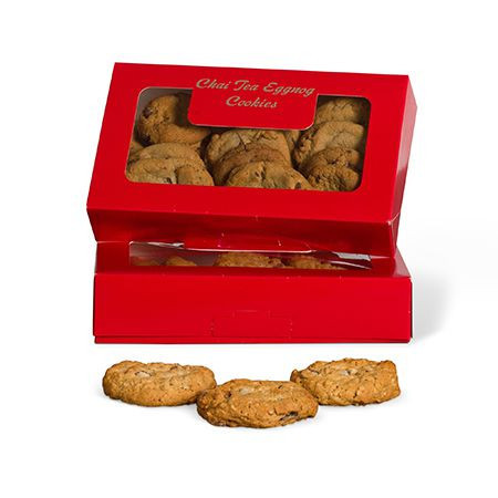 CLEARANCE - MADE IN USA - 50 Boxes Small Grease Resistant Cookie/Bakery Boxes - Red with Window