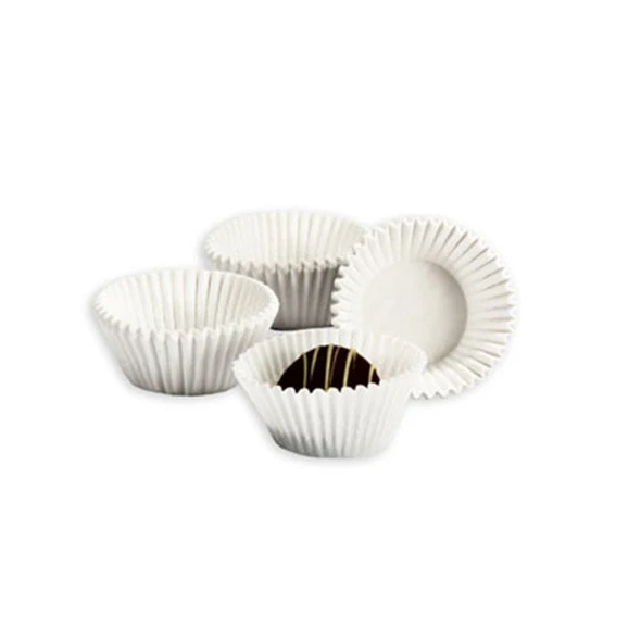 1-1/4" x 7/8" White Candy Cups