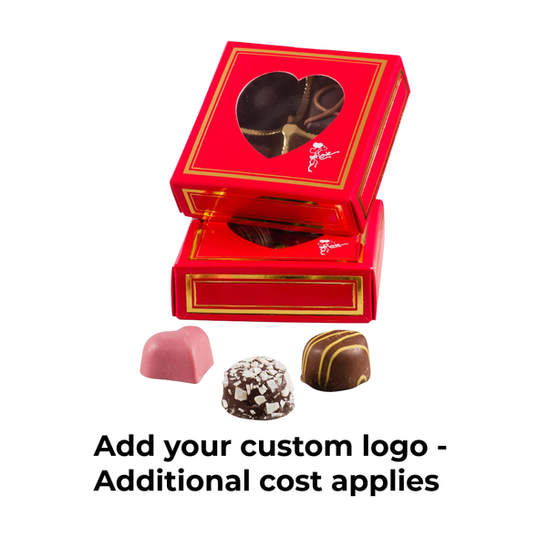 CLEARANCE MADE IN USA - 50 Covers - 3 oz. Candy Box Covers - Heart Window Gold 3-11/16" x 3-11/16" x 1-1/8"