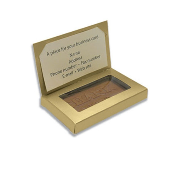Gold Chocolate Business Card Boxes