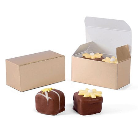 CLEARANCE-MADE IN USA - 50 Boxes - Mini Favor Boxes - 2 Truffle - Gold