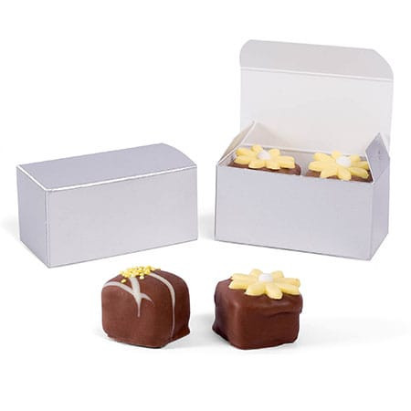 CLEARANCE-MADE IN USA - 50 Boxes - Mini Favor Boxes - Silver
