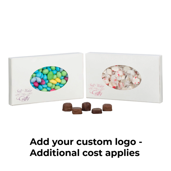 CLEARANCE - MADE IN USA - 50 Boxes - 1 lb. Candy & Fudge Boxes - White with Window
