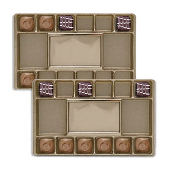 1 lb. Plastic Tray 15 cavities, mints, creams