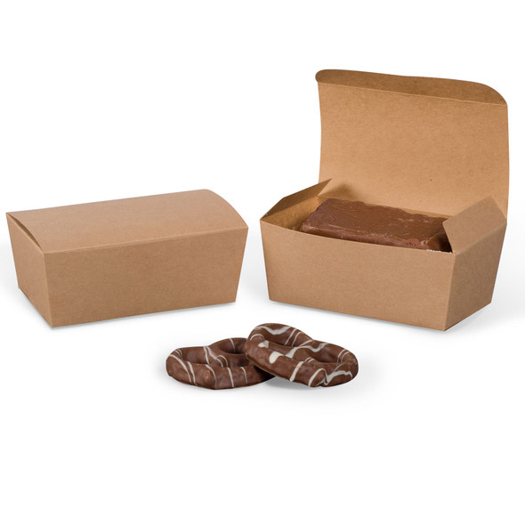 MADE IN USA - 50 Boxes - 1/2 lb. Kraft Ballotin Boxes