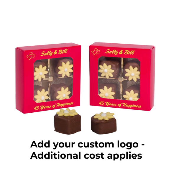 MADE IN USA - 50 Covers - 3 oz. Candy Box Covers - Red with Window 3-11/16" x 3-11/16" x 1-1/8"