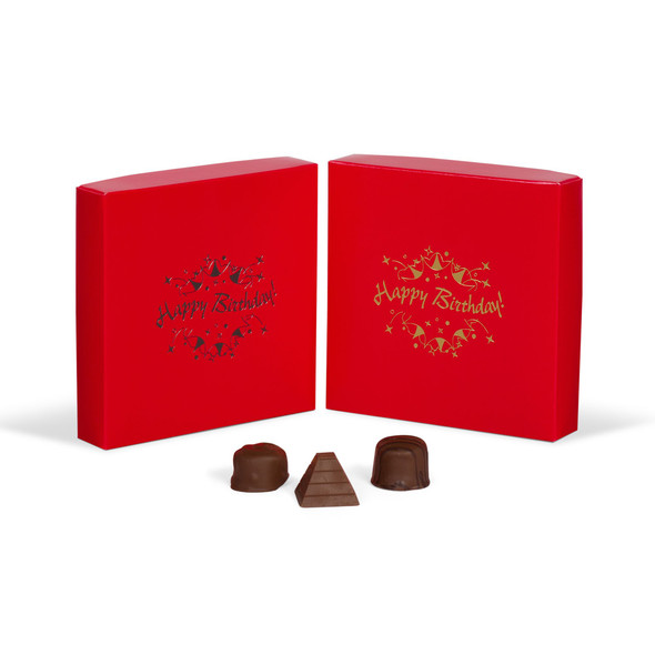 MADE IN USA -  50 Boxes - 8 oz. Candy Box Covers- Red - 5-3/4" x 5-3/4" x 1-1/8"