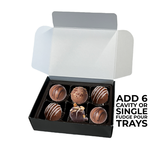 Made in & Ships from USA - 50 Boxes 1/4 lb. Black Candy Boxes  4-9/16" x 3-9/16" x 1-1/4"