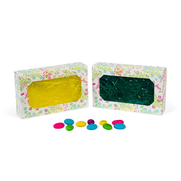 MADE IN USA - 50 Boxes Small Grease Resistant Cookie/Bakery Boxes - Garden with Window