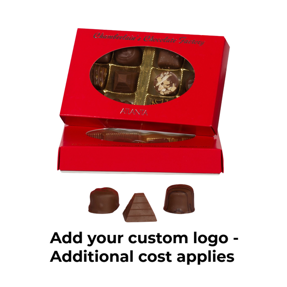 MADE IN USA - 50 Covers - 1/2 lb. Candy Box Covers - Window Red - 7-1/8" x 4-1/2" x 1-1/8"