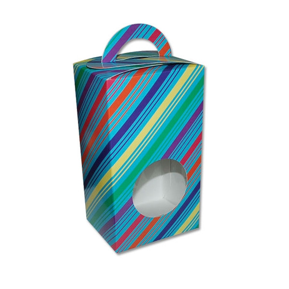 1 lb. Vertical Tote with Window - Stripes