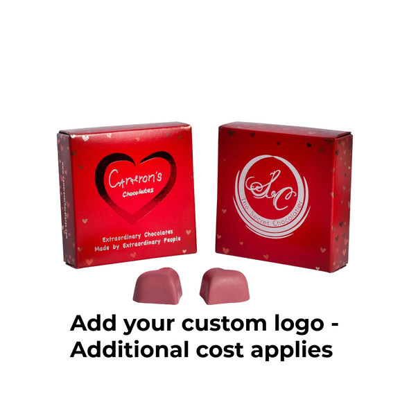 MADE IN USA - 50 Covers - 3 oz. Candy Box Covers - Foil Hearts - 3-11/16" x 3-11/16" x 1-1/8"
