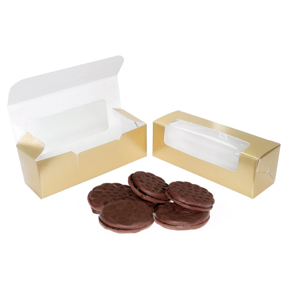 MADE IN USA - 250 Boxes - Gold Mint-Golf Ball Boxes with Windows