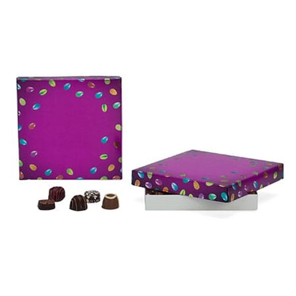 MADE IN USA - 50 Covers - 16 oz. Candy Box Covers - Shiny Eggs - 7-3/4" x 7-3/4" x 1-1/8"