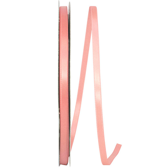 100 Yards 1/4" Dusty Rose - Single Face Satin Ribbon - Ships from NY, USA