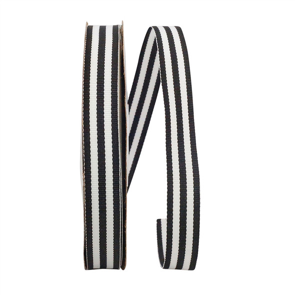 Stripes Black Grosgrain