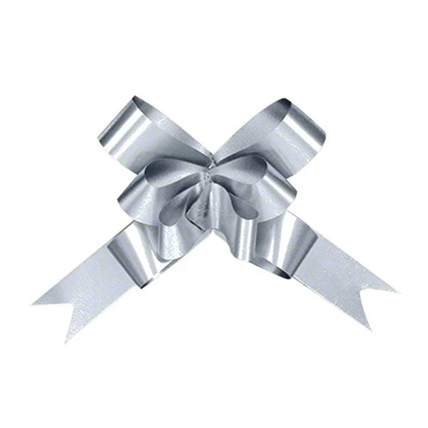 Silver Metallic Glitter Bow Magic Butterfly Bows