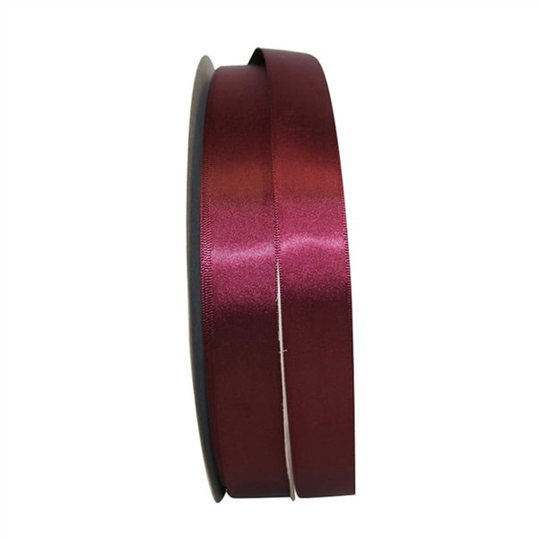 Single Face Satin Ribbon - Burgundy