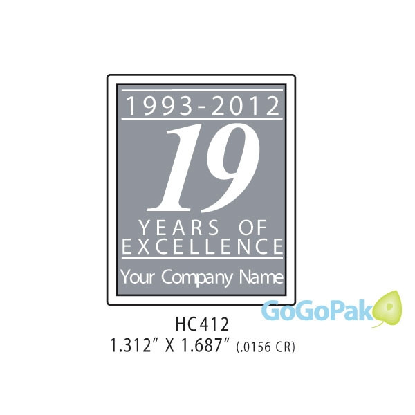 Anniversary Labels - Stickers - Rectangle HC412 Shape