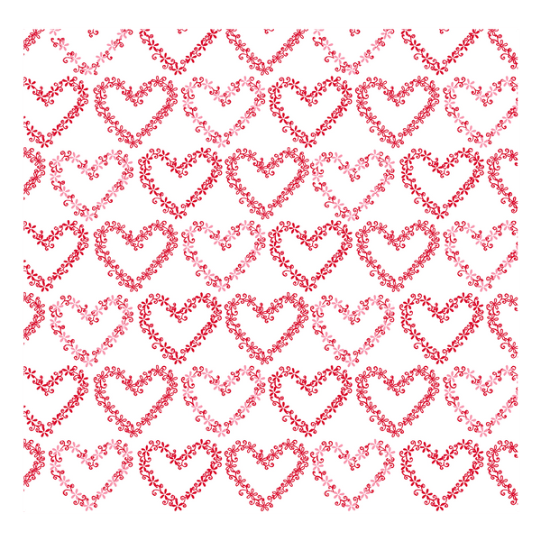 Hearts & Flowers Counter Roll - Valentine's - 24" x 415'