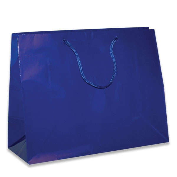 Royal Medium Eurotote Bags-Gloss Laminated