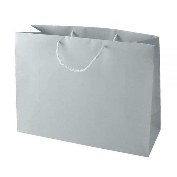 Silver Medium Eurotote Bags-Matte Laminated