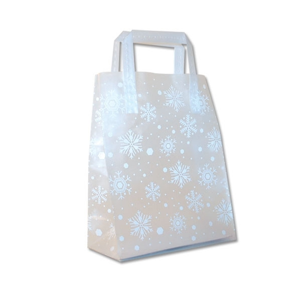 Frosted Petite Reusable White Snowflake Bags