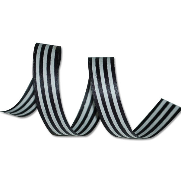 Black Stripes Cotton Curling Ribbon