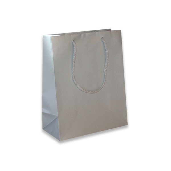 Silver Petite Eurotote Bags-Matte Laminated