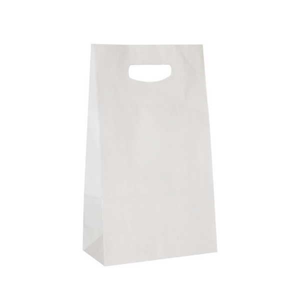 100 Bags - White Kraft Accessory Bags - 8" x 4" x 13-5/8"