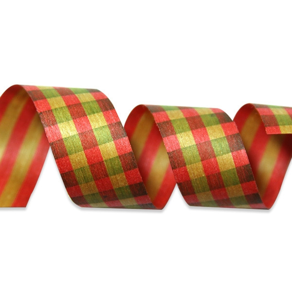 Fall Gingham Cotton Curling Ribbon