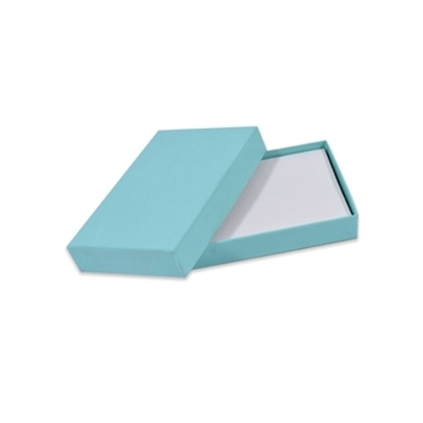 2 piece aqua jewel gift card boxes with inserts