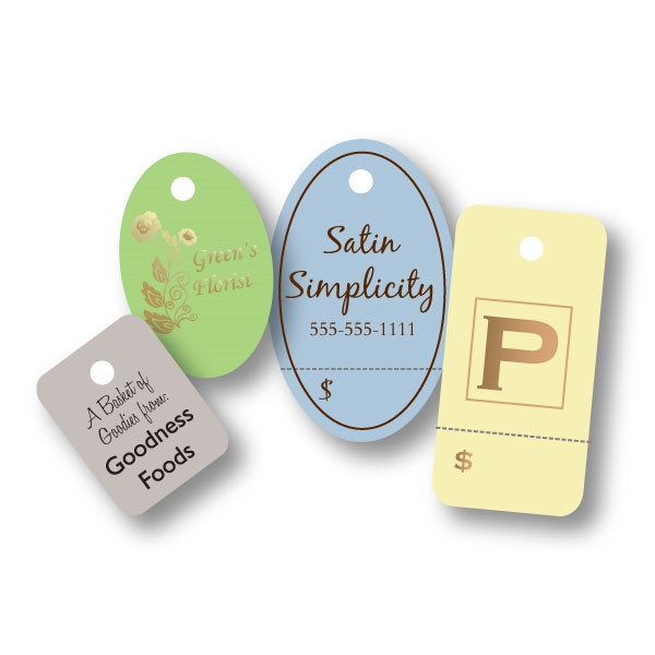 Custom Hot Stamped Tags-Small Shapes