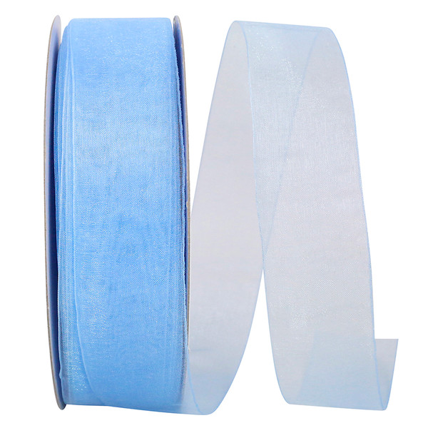 100 Yards - 1-1/2" Blue Chiffon Sheer