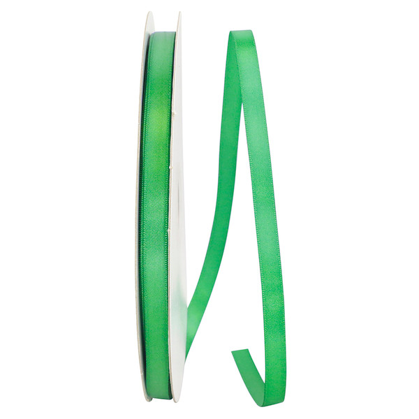 100 Yards - 3/8" Emerald Double Face Satin Ribbon