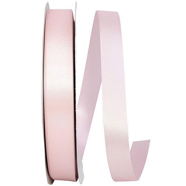 100 Yards - 7/8" Light Pink Double Face Satin Ribbon