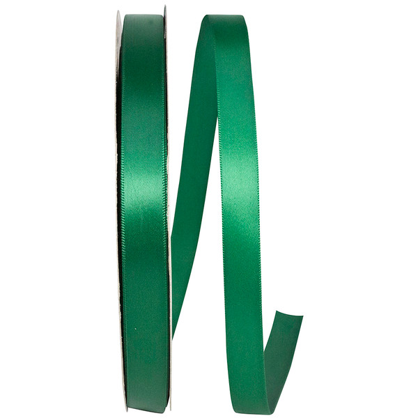 100 Yards - 5/8" Forest Green Double Face Satin Ribbon