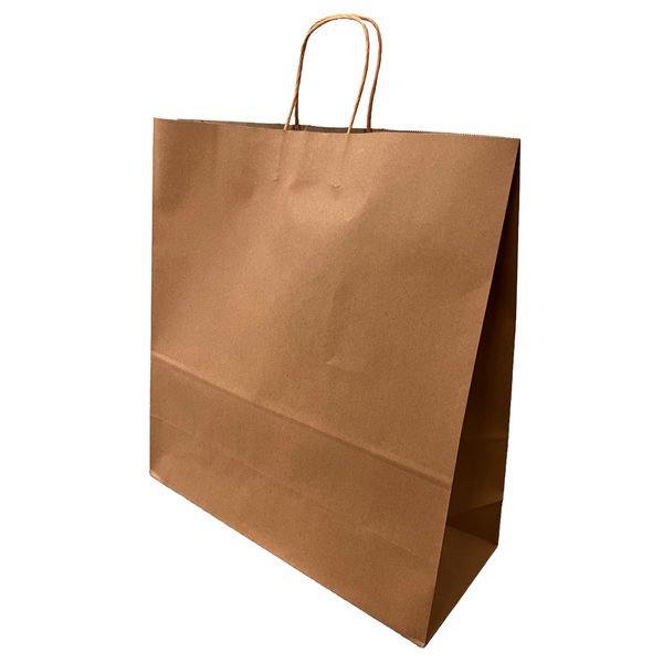 Mini Pack - Recycled Kraft Paper Bags: 18" x 7" x 18-3/4" -25 Bags/Case