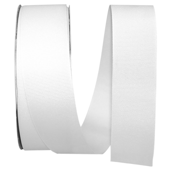 1-1/2" Grosgrain Ribbon - White - 50 Yards/Roll