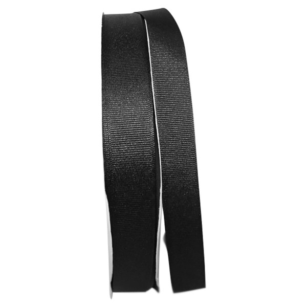 7/8" Grosgrain Ribbon - Black - 100 Yards/Roll