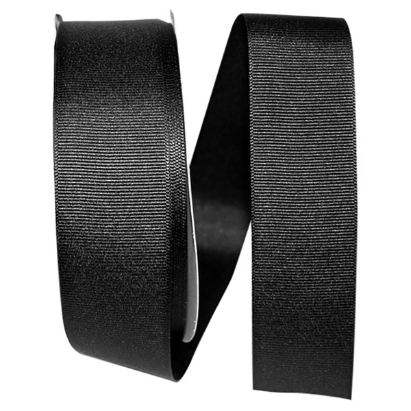 1-1/2" Grosgrain Ribbon - Black - 50 Yards/Roll