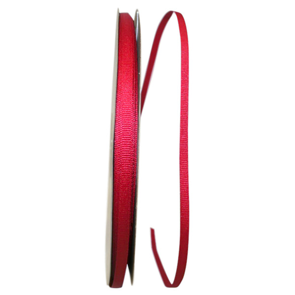 100 Yards - 1/4" Cranberry Grosgrain Ribbon