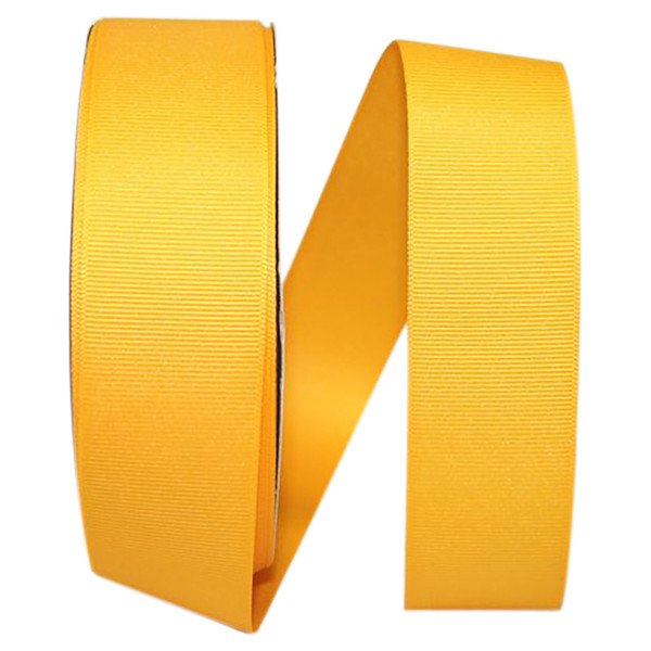 1-1/2" Grosgrain Ribbon - Yellow Gold - 50 Yards/Roll