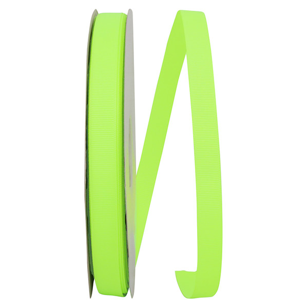 5/8" Grosgrain ribbon - Neon Yellow - 100 Yards/Roll