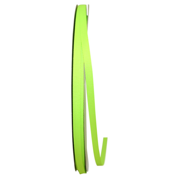 100 Yards - 1/4" Neon Yellow Grosgrain Ribbon